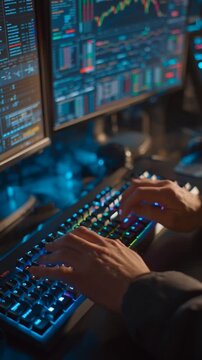 Typing and monitoring financial data on a multi screen setup