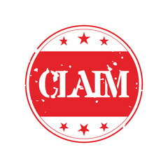 Circular Solid Red Rubber Stamp