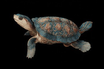 Cute Yet Unique Animal Posing on a Deep Black Background Highlighting Its Distinctive Features and Charming Appearance