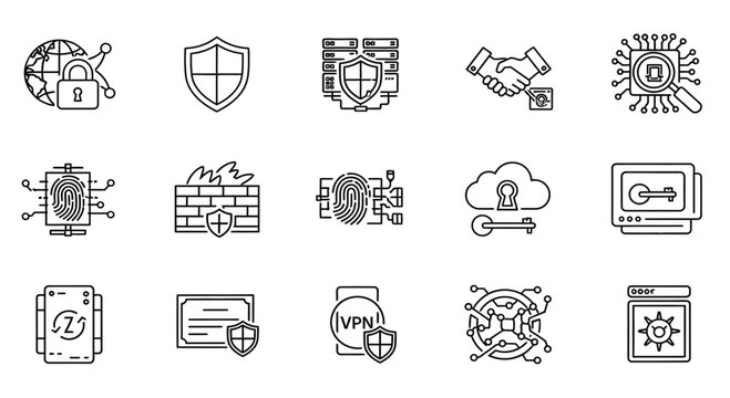 Illustrations of cybersecurity concepts
