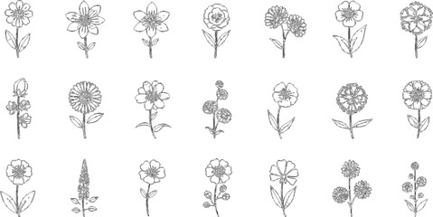 A vintage vector set of floral plants and flowers featuring antique silver ornaments, heart shapes, and decorative holiday elements for a jewelry illustration design © Meshkat
