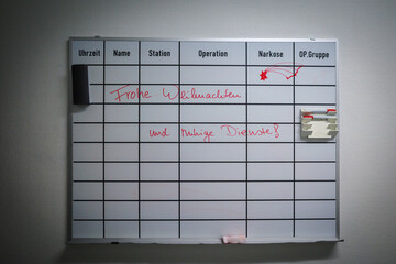 ritten in red marker is a festive holiday message in German, wishing “Merry Christmas and quiet...