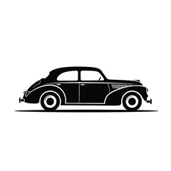 Fototapeta premium Vintage car silhouette