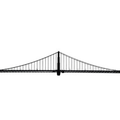 Obraz premium Black and white bridge illustration