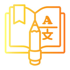 learning Line Gradient Icon