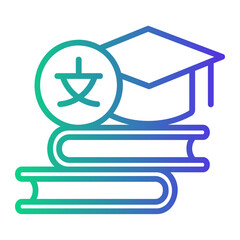 book Line Gradient Icon