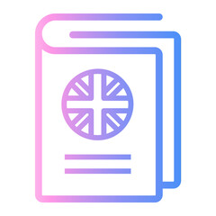 english Line Gradient Icon