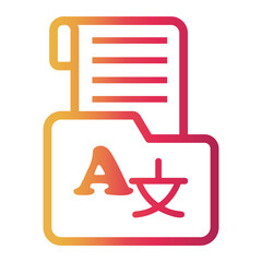 file Line Gradient Icon