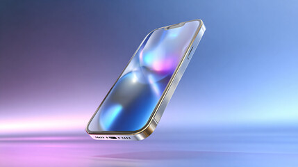 sleek modern smartphone with a reflective screen and slim profile.