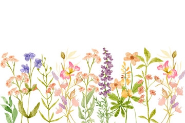 Flower watercolor frame for wedding, birthday, card, background, invitation, wallpaper, sticker, decoration etc.
