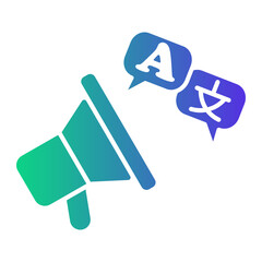 language listening skills Gradient icon