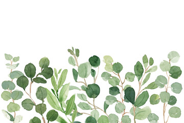 Flower watercolor frame for wedding, birthday, card, background, invitation, wallpaper, sticker, decoration etc.
