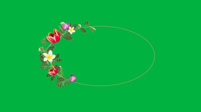 Floral Frame with copy space