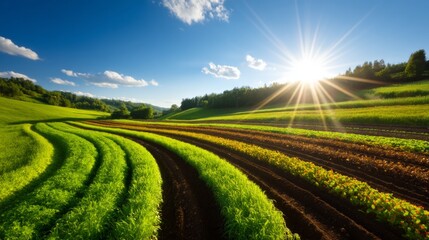 Agriculture Subsidy Allocation Concept in Segmented Green Fields Under Sunny Sky