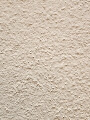 Close-up of a rough stucco wall texture with a neutral off-white or cream finish, showing grainy patterns and subtle shadows