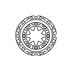Geometric Tribal Star Mandala