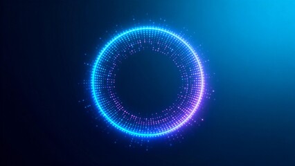 Glowing circular light pattern