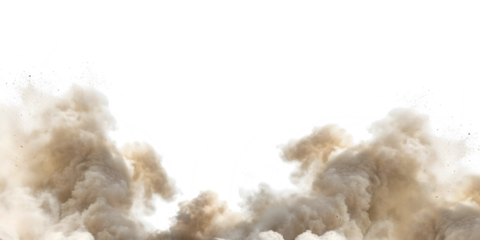 Dust Explosion: A dynamic scene of a powerful dust cloud billowing upwards, the image highlights the raw power and force of natures elements Abstract white smoke and steam clouds swirling over black 