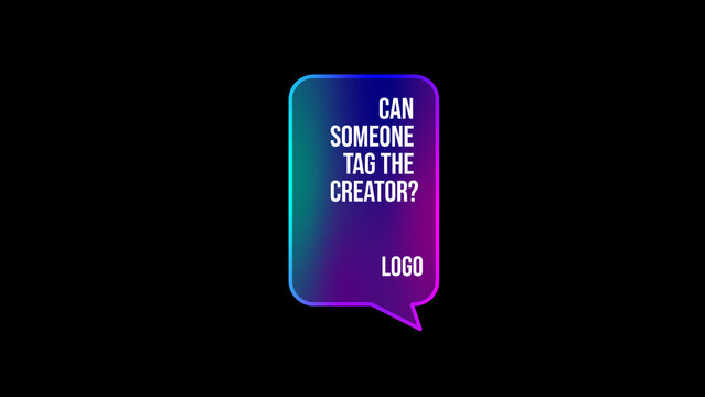 Gradient Speech Bubble 8
