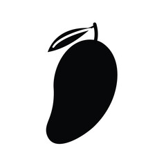 Striking Black and White Mango Silhouette with a Delicate Leaf Detail © Tanjila