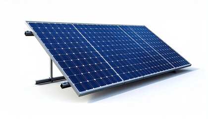 Large solar panel on white background suitable for energy, environment, sustainability concepts in presentations, websites, and educational materials.