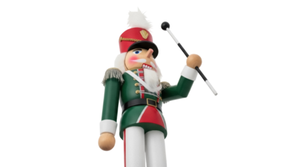 Isolated Christmas Nutcracker figure for holiday decor and festive celebrations stock image