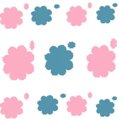 Gardinen Wolken Nahtlos Cheerful mint blossoms pop brightly against rich navy. used in Clothes and Fashion creation  © Phaynalinh