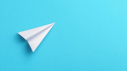 Launching paper airplanes innovative startup concepts for upward motion clean background modern perspective