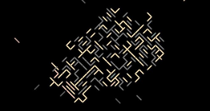 Animated Diagonal Strokes Creating Tristan Map