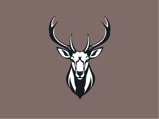 Deer logo design. Deer vector logo. 
