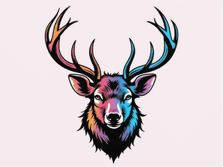 Deer logo design. Deer vector logo. 
