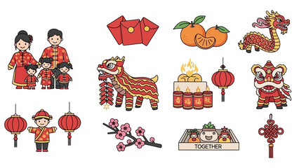 Chinese New Year Celebration Elements Collection.