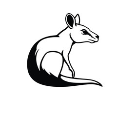 Kangaroo logo design australian wildlife symbol. Kangaroo animal logo modern vector illustration.