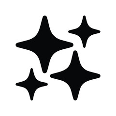 Obraz premium Vector illustration of four stylized sparkles, stars, or shine effects on white