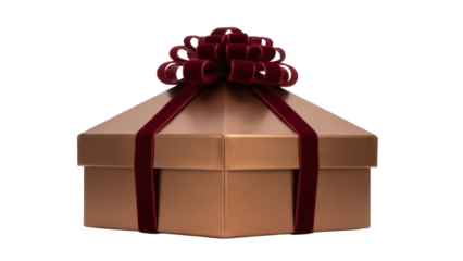 Isolated gift box with bow for holiday surprise and special event presentation present