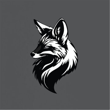 Fox logo design. Fox head logo. Fox logo illustration.