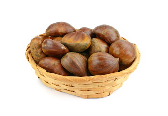 Obraz premium Chestnut isolated on white background