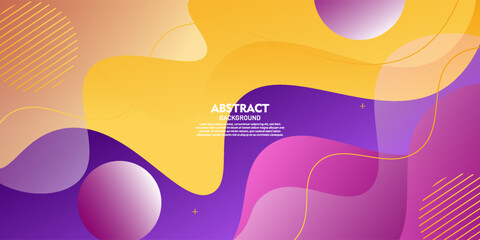 orange and purple abstract background with simple shapes and wavy lines. Popular and modern with a 3D shadow concept. EPS10 vector.