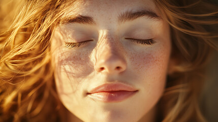 Beauty portraits of female in ultra-realistic commercial photo style.