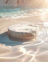 a blank stone podium 
