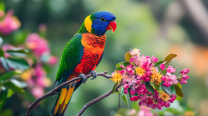 rainbow lorikeet parrot