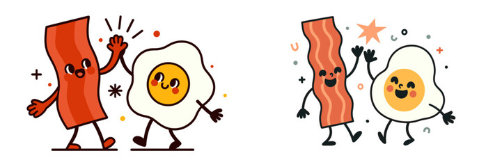 Bacon and eggs joyfully celebrate friendship in art