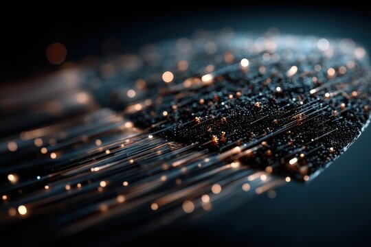 Digital shield with glowing data streams creating a futuristic network protection visual - Powered by Adobe