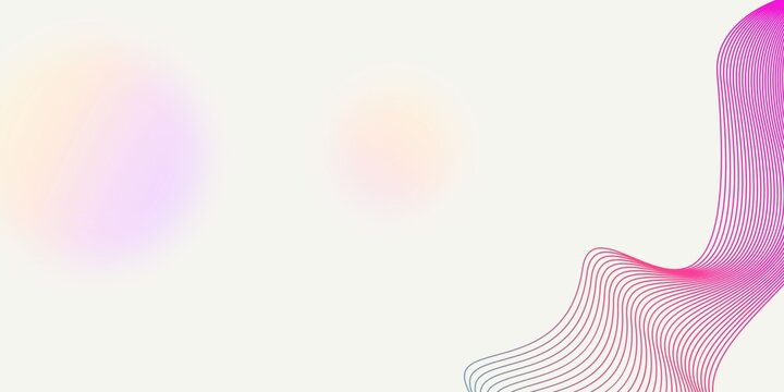 Minimalist Abstract Wave Background with Gradient Orbs