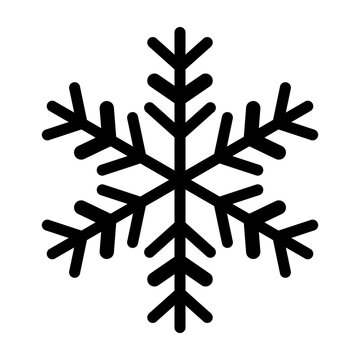 snowflake icon set. Christmas and New Year icon collection Perfect for winter holiday designs. Snowflake star vector design with black silhouette and white background. silhouette Vector illustration.