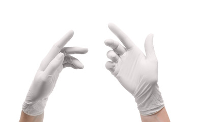 stock photograph capturing clean and sterile latex gloves used in medical and scientific settings, ideal for healthcare and laboratory safety illustrations