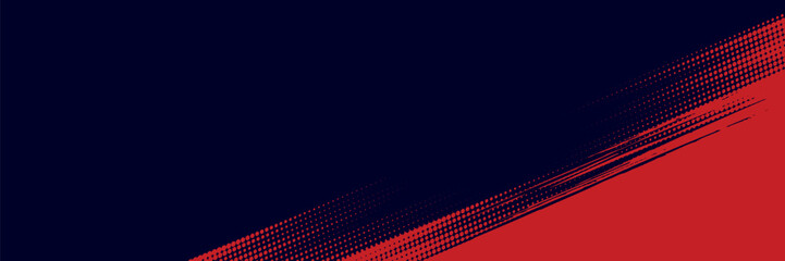 Halftone dots red and blue color pattern gradient grunge texture background. Dot pop art comic sport style vector illustration. grunge