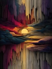 landscape of the cave in the mountains