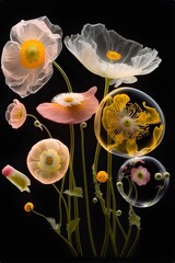 yellow flower in a row