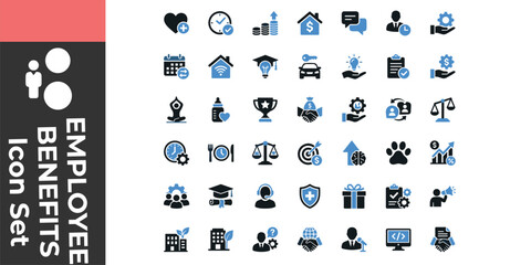 Business finance management icon set illustrating banking insurance education healthcare technology growth security corporate services strategy symbols flat vector collection